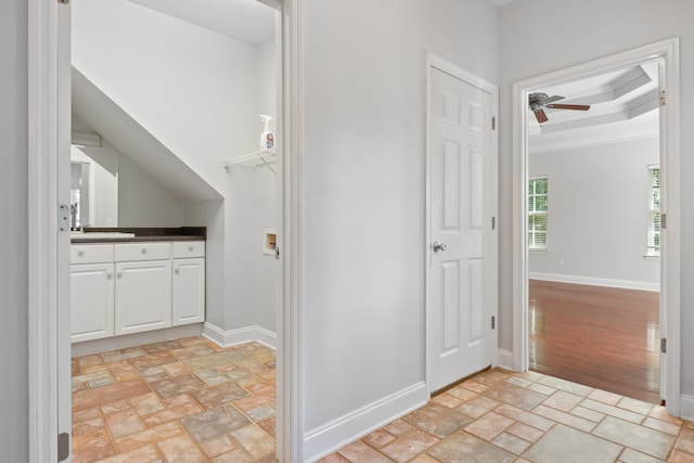 1502 Brock Cir, Ringgold, GA 30736 - corridor featuring light stone finish floors
