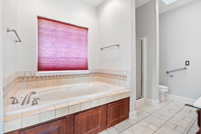 1502 Brock Cir, Ringgold, GA 30736 - bathroom with a bath, a shower stall, and tile patterned floors