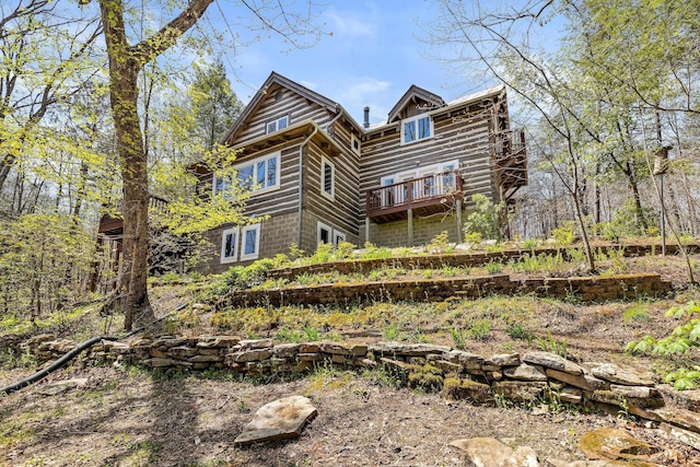1908 Clear Brooks Dr, Signal Mountain, TN 37377 - rear view of house featuring a balcony