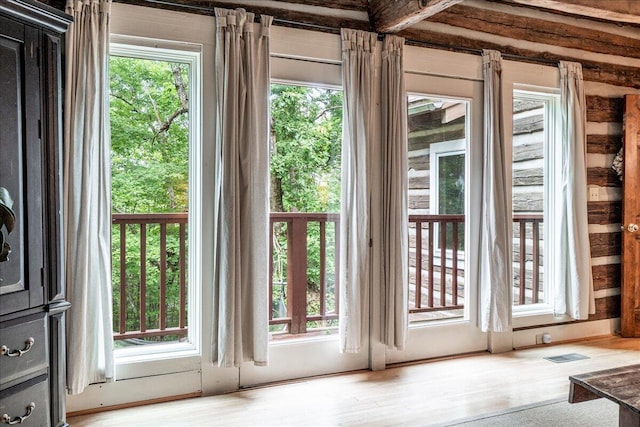1908 Clear Brooks Dr, Signal Mountain, TN 37377 - entryway with healthy amount of natural light and wood finished floors