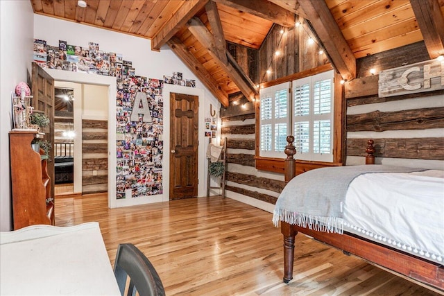 1908 Clear Brooks Dr, Signal Mountain, TN 37377 - bedroom featuring wood finished floors and wooden ceiling