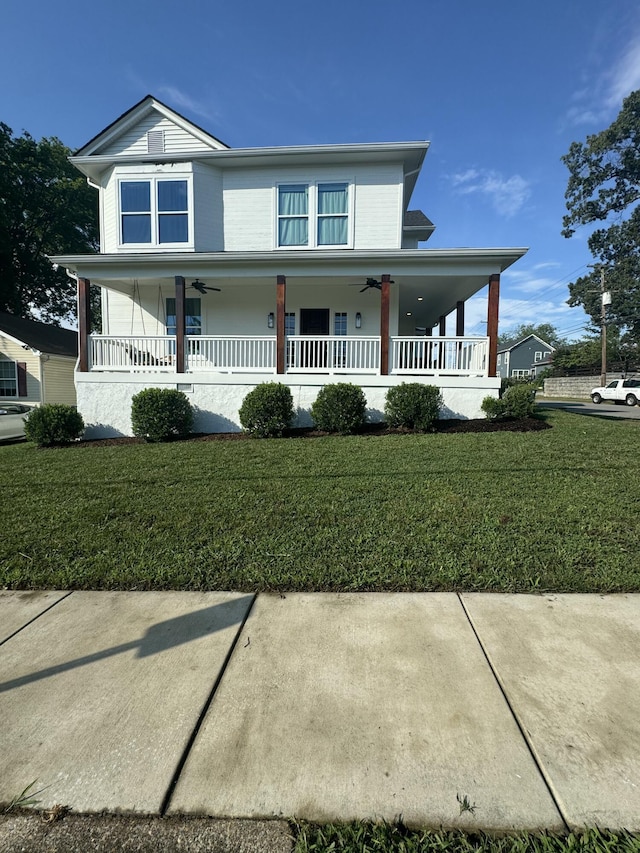 1700 Union Ave, Chattanooga, TN 37404 - view of front of property with a porch, ceiling fan, and a front yard