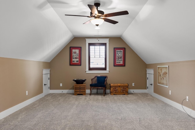 9795 Trestle Cir, Ooltewah, TN 37363 - bonus room with ceiling fan, carpet, and lofted ceiling