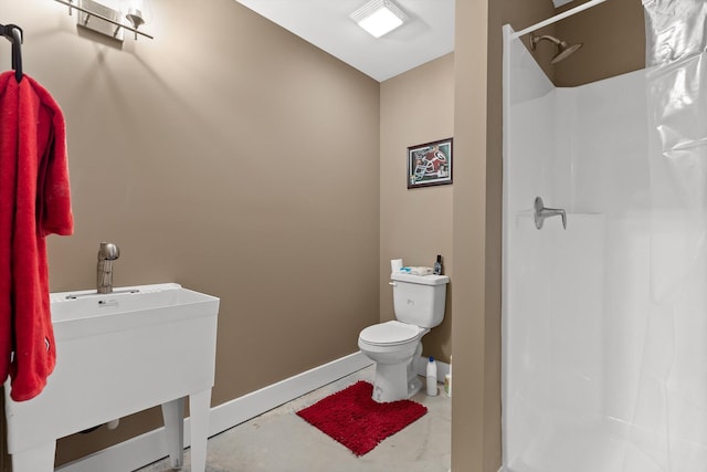 9795 Trestle Cir, Ooltewah, TN 37363 - full bath featuring a stall shower and concrete flooring