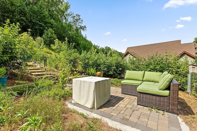9795 Trestle Cir, Ooltewah, TN 37363 - view of patio / terrace featuring an outdoor hangout area