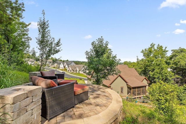9795 Trestle Cir, Ooltewah, TN 37363 - view of patio with a sunroom