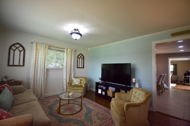 268 Lawrence Dr, Rossville, GA 30741 - living area featuring ornamental molding and wood finished floors