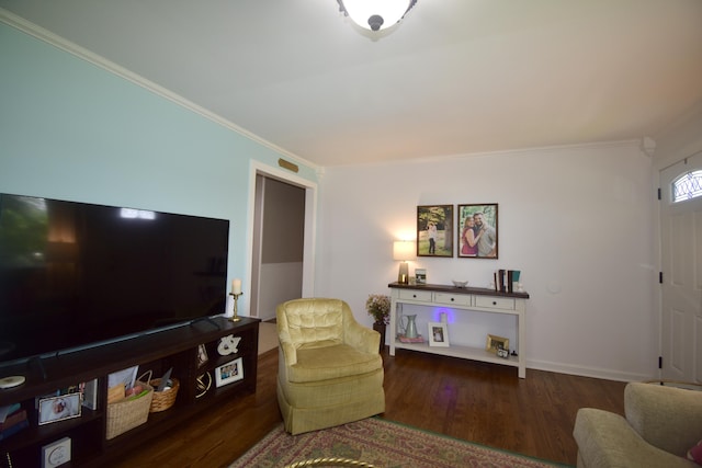 268 Lawrence Dr, Rossville, GA 30741 - living room featuring wood finished floors and ornamental molding