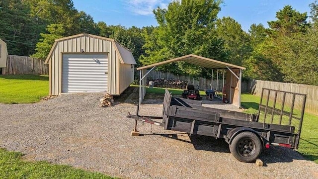 346 Thomas Rd, Benton, TN 37307 - view of yard featuring an outdoor structure and gravel driveway