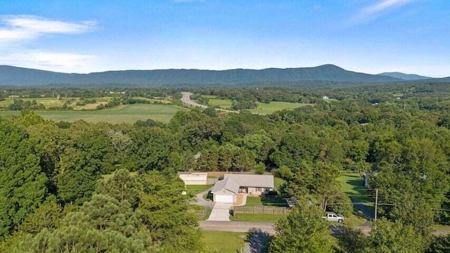346 Thomas Rd, Benton, TN 37307 - aerial view of property and surrounding area featuring a forest and mountains
