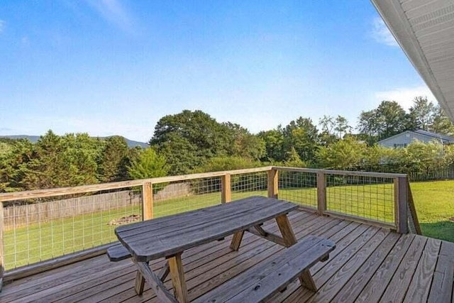 346 Thomas Rd, Benton, TN 37307 - wooden terrace with a lawn