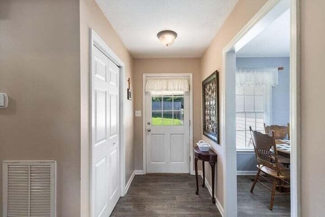 346 Thomas Rd, Benton, TN 37307 - doorway to outside with dark wood-type flooring