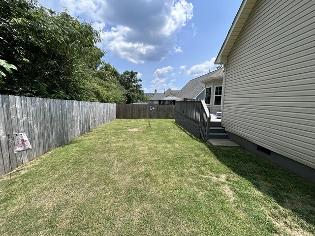 7901 Hamilton Mill Dr, Chattanooga, TN 37421 - fenced backyard with a deck