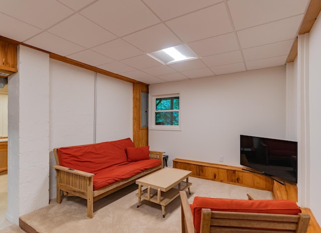 4205 Seneca Ave, Chattanooga, TN 37409 - living area with a paneled ceiling and carpet floors