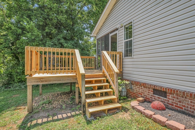 6661 Hickory Trace Cir, Chattanooga, TN 37421 - wooden terrace featuring stairway