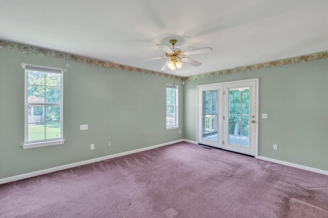 6661 Hickory Trace Cir, Chattanooga, TN 37421 - carpeted spare room featuring healthy amount of natural light and a ceiling fan