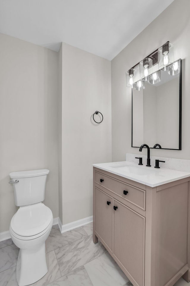 5586 Crooked Creek Dr, Ooltewah, TN 37363 - bathroom featuring marble look tile flooring and vanity