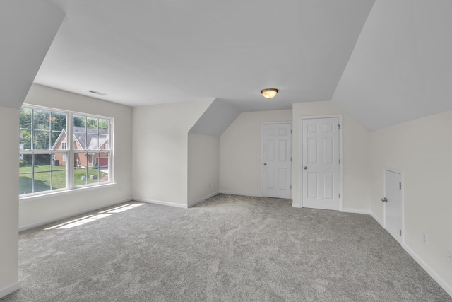 5586 Crooked Creek Dr, Ooltewah, TN 37363 - additional living space featuring carpet and vaulted ceiling