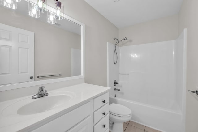 5586 Crooked Creek Dr, Ooltewah, TN 37363 - full bath with vanity, tub / shower combination, and tile patterned flooring