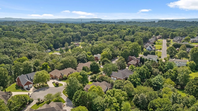 9539 Shadow Crossing Ln, Chattanooga, TN 37421 - aerial view of residential area with a forest and mountains