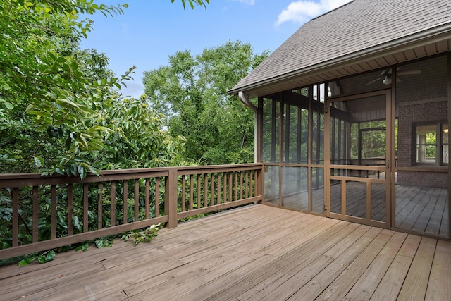 9539 Shadow Crossing Ln, Chattanooga, TN 37421 - wooden terrace featuring a sunroom