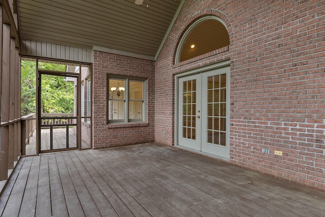 9539 Shadow Crossing Ln, Chattanooga, TN 37421 - unfurnished sunroom with french doors