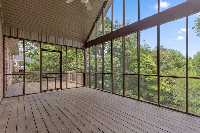 9539 Shadow Crossing Ln, Chattanooga, TN 37421 - unfurnished sunroom with ceiling fan