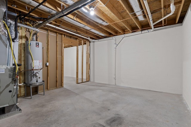 9539 Shadow Crossing Ln, Chattanooga, TN 37421 - unfinished basement with water heater