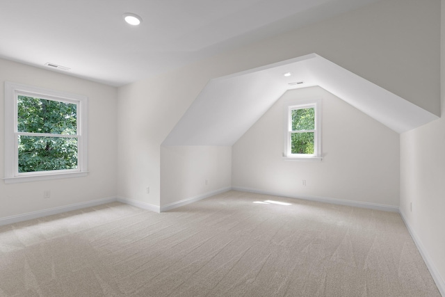 9539 Shadow Crossing Ln, Chattanooga, TN 37421 - additional living space featuring light colored carpet, recessed lighting, and lofted ceiling