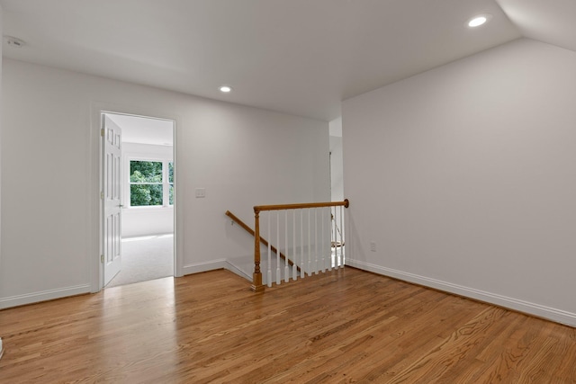 9539 Shadow Crossing Ln, Chattanooga, TN 37421 - empty room with light wood-style floors, recessed lighting, and vaulted ceiling