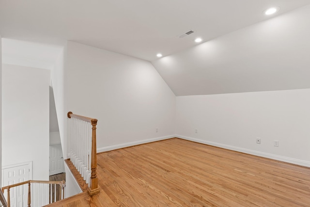 9539 Shadow Crossing Ln, Chattanooga, TN 37421 - additional living space featuring light wood-style flooring, lofted ceiling, and recessed lighting