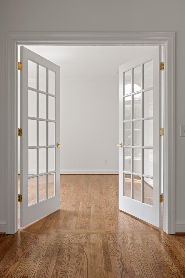 9539 Shadow Crossing Ln, Chattanooga, TN 37421 - spare room featuring light wood-type flooring and french doors