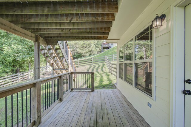 6253 River Stream Dr, Harrison, TN 37341 - wooden terrace with stairway