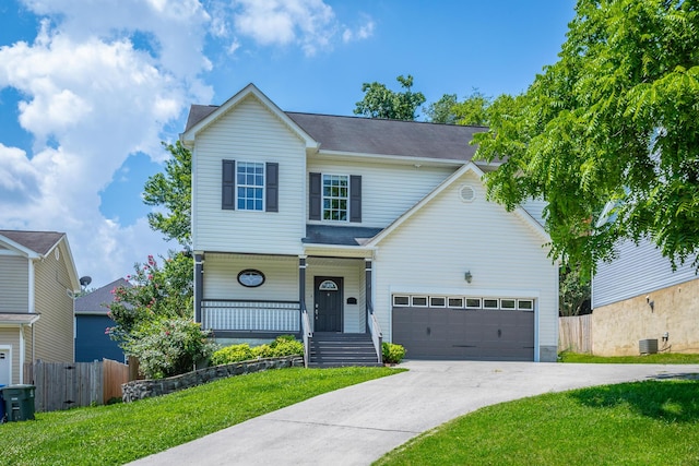 846 Altamont Rd, Chattanooga, TN 37415 - traditional home featuring driveway, a porch, a garage, and roof with shingles