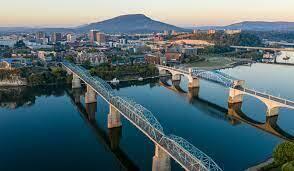 846 Altamont Rd, Chattanooga, TN 37415 - aerial view at dusk of a water and mountain view