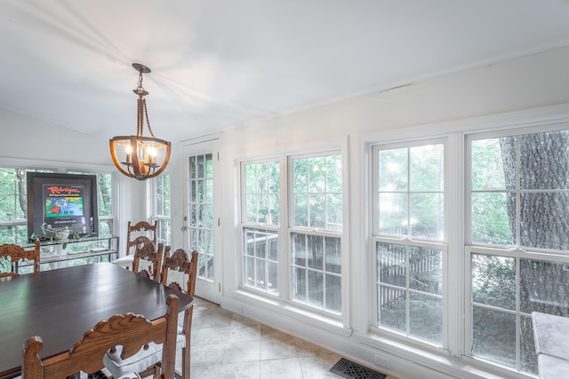 2 Mother Goose Vlg, Lookout Mountain, GA 30750 - dining area with a chandelier and light tile patterned floors
