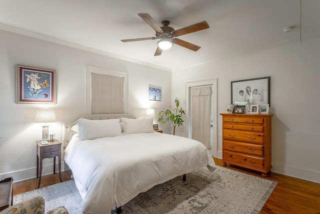 2 Mother Goose Vlg, Lookout Mountain, GA 30750 - bedroom with ornamental molding, wood finished floors, a ceiling fan, and a closet