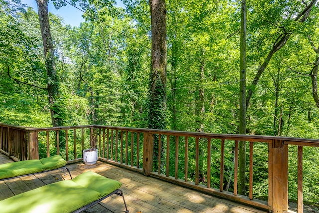 2 Mother Goose Vlg, Lookout Mountain, GA 30750 - wooden deck featuring a view of trees
