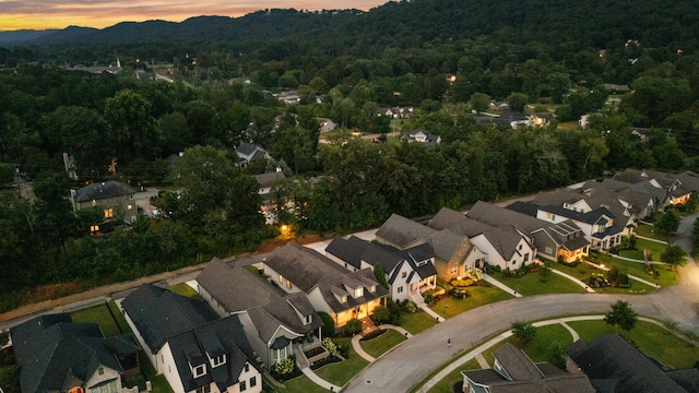 9253 Skyfall Dr, Ooltewah, TN 37363 - aerial view at dusk of a residential view