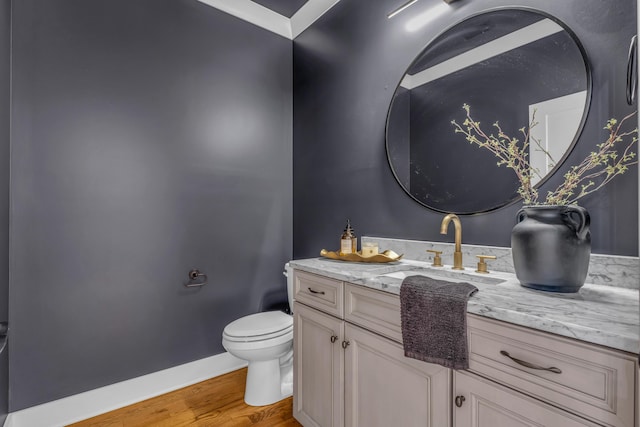 9253 Skyfall Dr, Ooltewah, TN 37363 - half bathroom featuring wood finished floors and vanity
