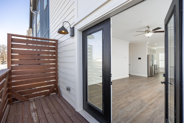 1978 Mitchell Ave Unit 21, Chattanooga, TN 37408 - wooden deck with ceiling fan
