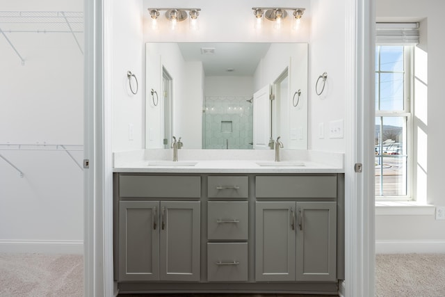 1978 Mitchell Ave Unit 21, Chattanooga, TN 37408 - bathroom with a shower stall, double vanity, and a spacious closet