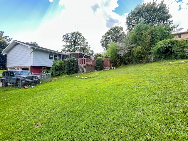 6413 Edgmon Dr, Chattanooga, TN 37421 - view of yard featuring a deck