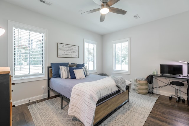 143 Walden Dr, Signal Mountain, TN 37377 - bedroom featuring wood finished floors, a ceiling fan, and an office area