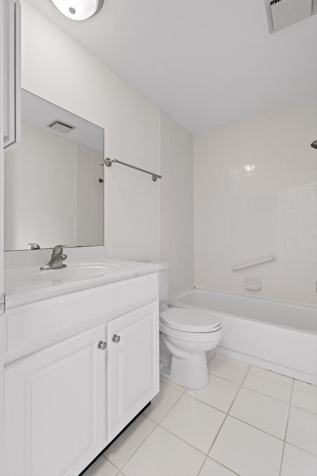 4920 Pine Cir, Ooltewah, TN 37363 - bathroom featuring vanity, tile patterned floors, and  shower combination