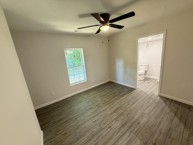 220 Given St, Summerville, GA 30747 - empty room with ceiling fan and dark wood-style floors