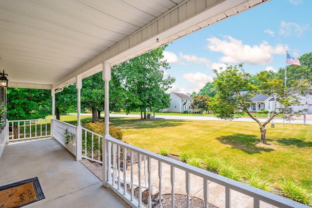 8616 River Cove Dr, Harrison, TN 37341 - porch with a lawn and a residential view