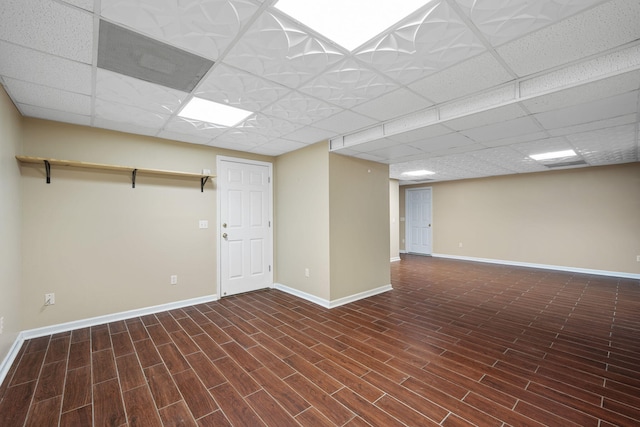 8616 River Cove Dr, Harrison, TN 37341 - finished below grade area featuring wood finished floors and a drop ceiling