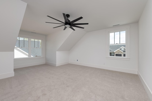 234 Goose Creek Cir, Soddy Daisy, TN 37379 - bonus room featuring carpet flooring, ceiling fan, and vaulted ceiling