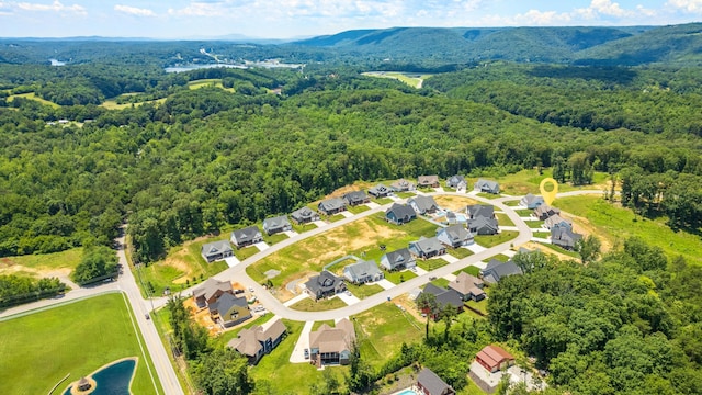 234 Goose Creek Cir, Soddy Daisy, TN 37379 - aerial view of residential area with a heavily wooded area